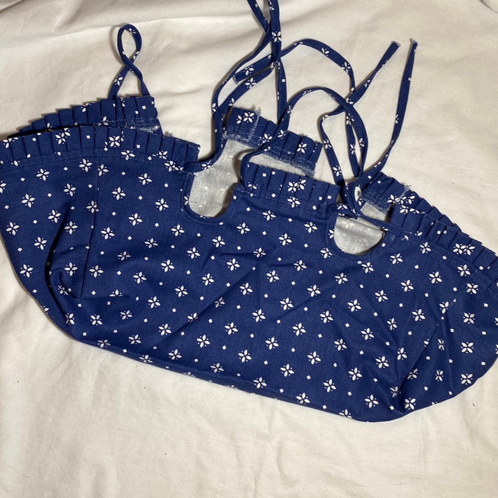 Longaberger liner for Small Gathering basket in Classic Blue